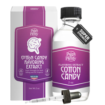 Palm and Plenty Cotton Candy Extract - Flavoring for Candy, Baking, and Drinks - Food-Grade Oil for Baked Goods, Desserts, Frost