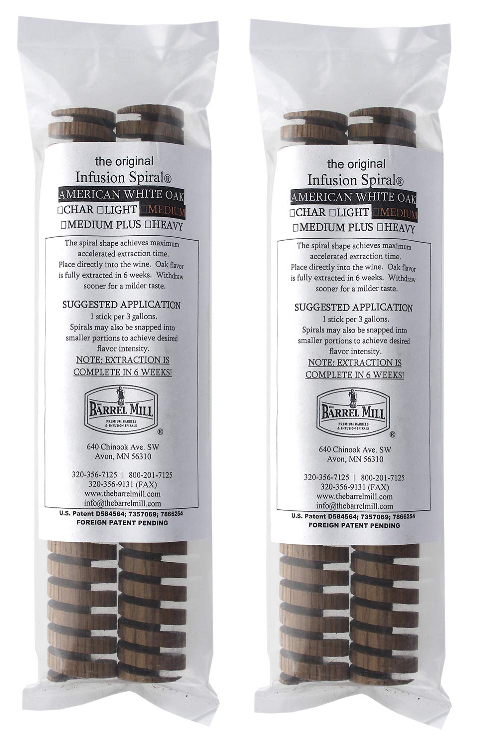 American Oak Infusion Spirals Medium Toast - Oak Spirals For Aflavor Blendg Flavor Blend  Beverage-Inspired  Flavor Blend - Oak Bottle Spiral By Midwest Homebrewing And Beverage-Inspiredmaking Supplies - 8 Long  4-Pc