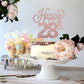Lingteer Happy 28Th Birthday Cake Topper - Cheers To 28Th Birthday 28 Years Old Birthday Party Cake Decorations Sign.
