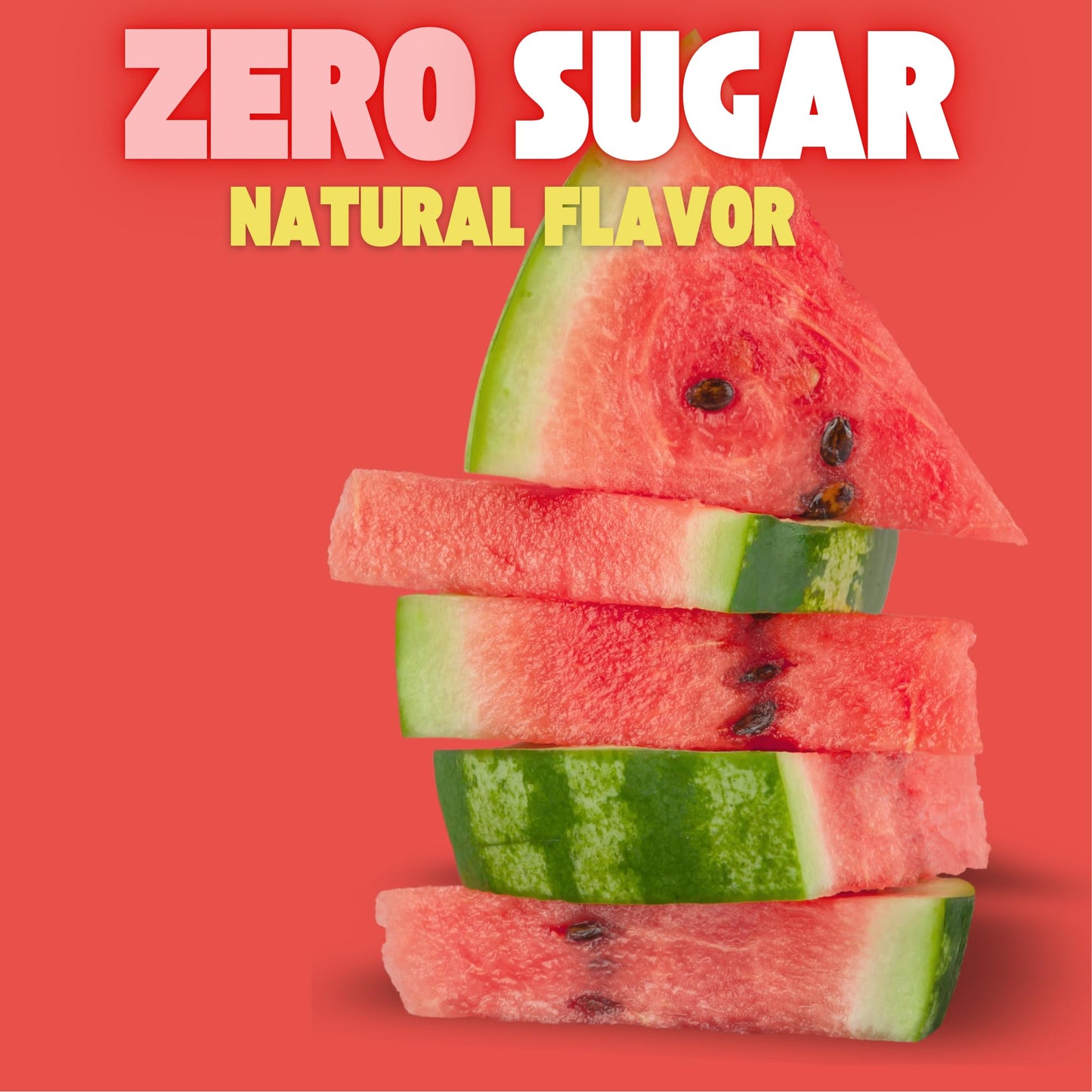 NO CAP! Healthy Soda - Zero Sugar, Zero Calorie, Caffeine Free, 16 Oz Cans, Sour Watermelon, 12 Pack