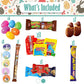 Easter Snack Basket With Liner (50 Count) Filled With Treats, Candy, Peelable Gummies, Marshmallow Gummies, Bunny And More, Grea