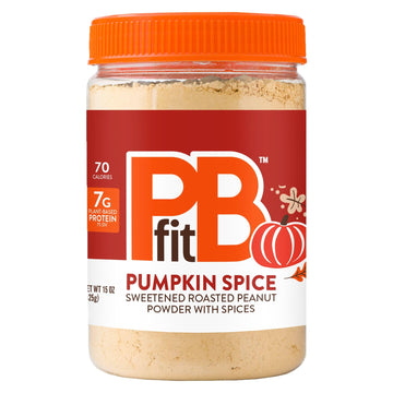 PBfit Pumpkin Spice All-Natural Peanut Butter Powder, Powdered Peanut Spread From Real Roasted Pressed Peanuts, 15 Oz