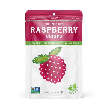 Natures Turn Freeze-Dried Fruit Snacks, Raspberry Crisps, Pack Of 6 (0.53 Oz Each)