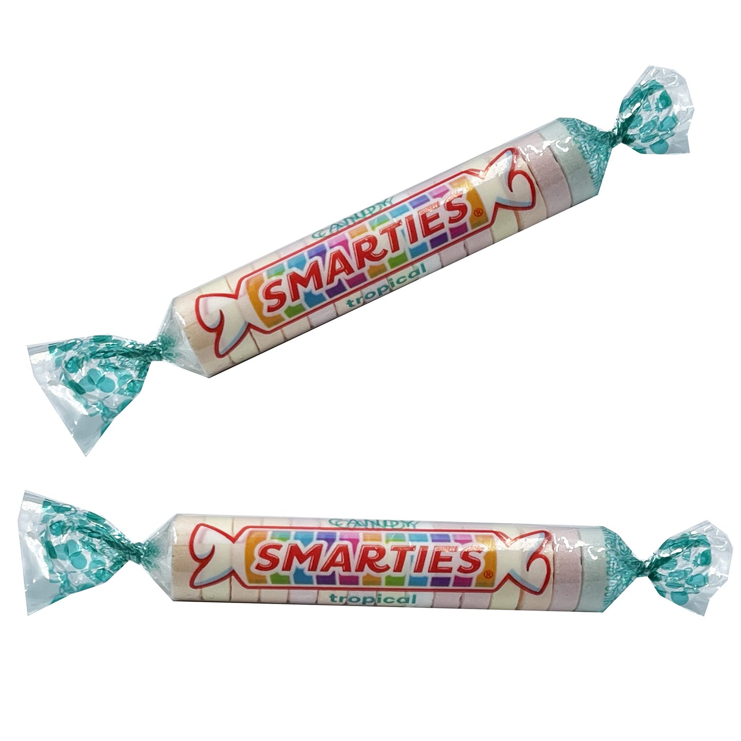 Fruidles Smarties Hard Candy Roll, Tropical Flavors, 1 Pound, Individually Wrapped