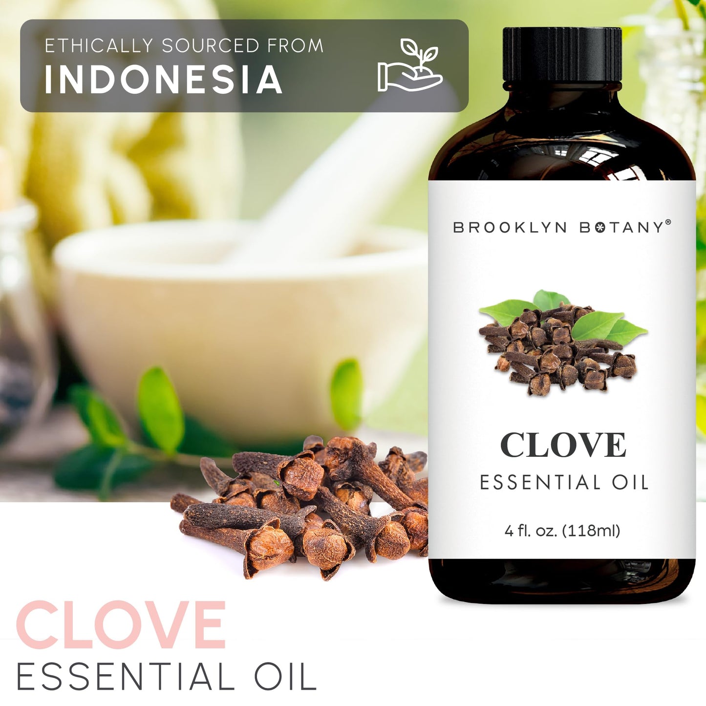 Brooklyn Botany Clove Essential Oil - 100% Pure And Natural - Therapeutic Grade Essential Oil With Dropper - Clove Oil For Aroma