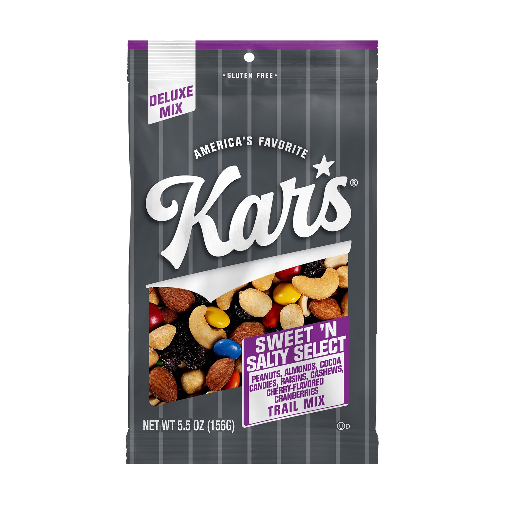 Kars Nuts Sweet N Salty Select Trail Mix, 5.5 oz - Grab & Go Bags, Individual Snack Packs (Pack of 12), Gluten-Free Trail Mix Sn