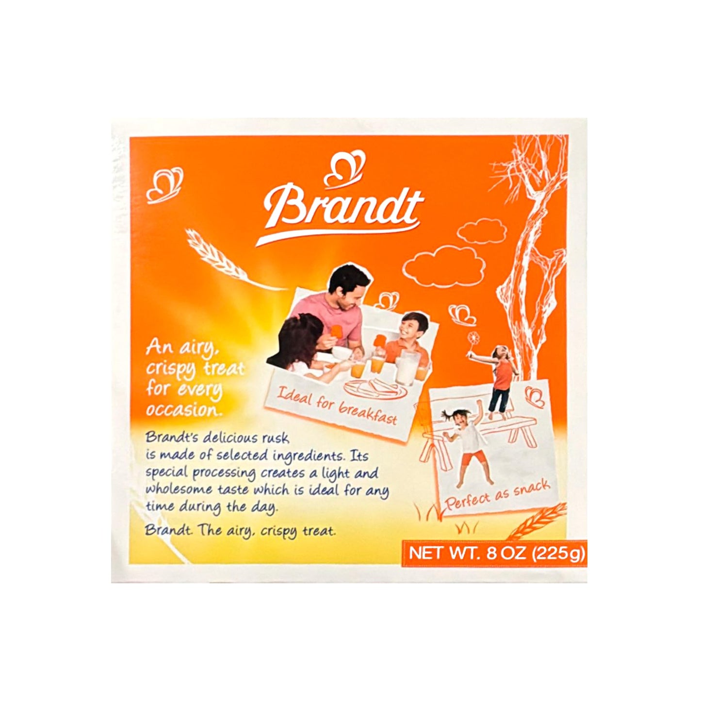 Brandt Zwieback Rusk | Sweetened Crispy Bread | Perfect for Teething Children | Enjoy With Sweet or Savory toppings | 8 oz each