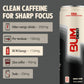 BUM Sugar-Free Energy Drink  Cola - Lightly Carbonated & No Artificial Colors  Natural Caffeine & Citicoline for Energy & Focus  Brain Boost & Workout Sports Beverage - 12 oz  Pack of 12