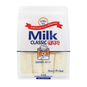 Milk Classic Rice Cracker 240g (8.46oz), Individually Wrapped Crispy & Soft Oven-Baked Snack with Rich Milk Flavor, Pack of 1
