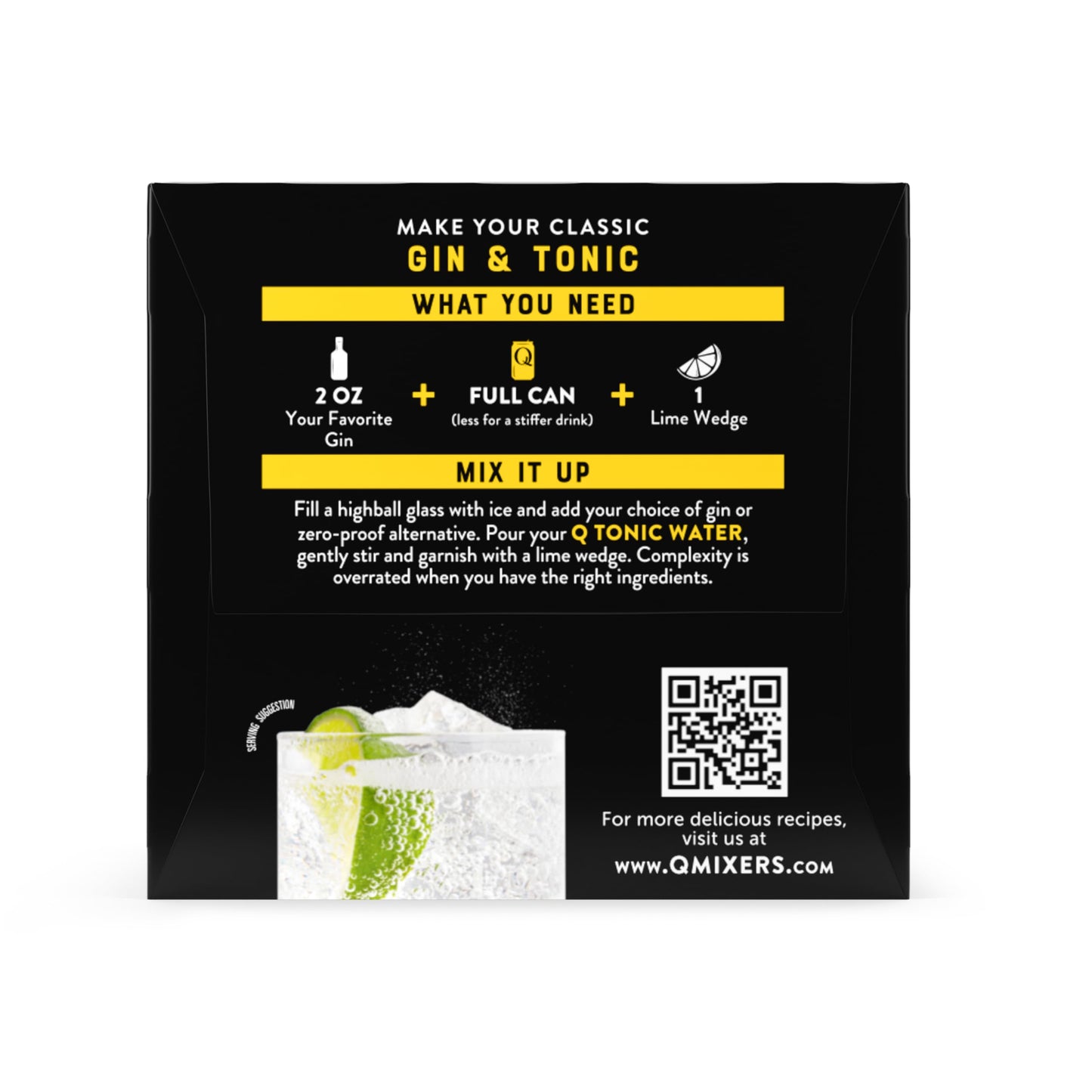 Q Mixers Tonic Water  enhanced Cocktail Mixer Made with Real Ingredients  7.5 fl oz cans (Pack of 4)