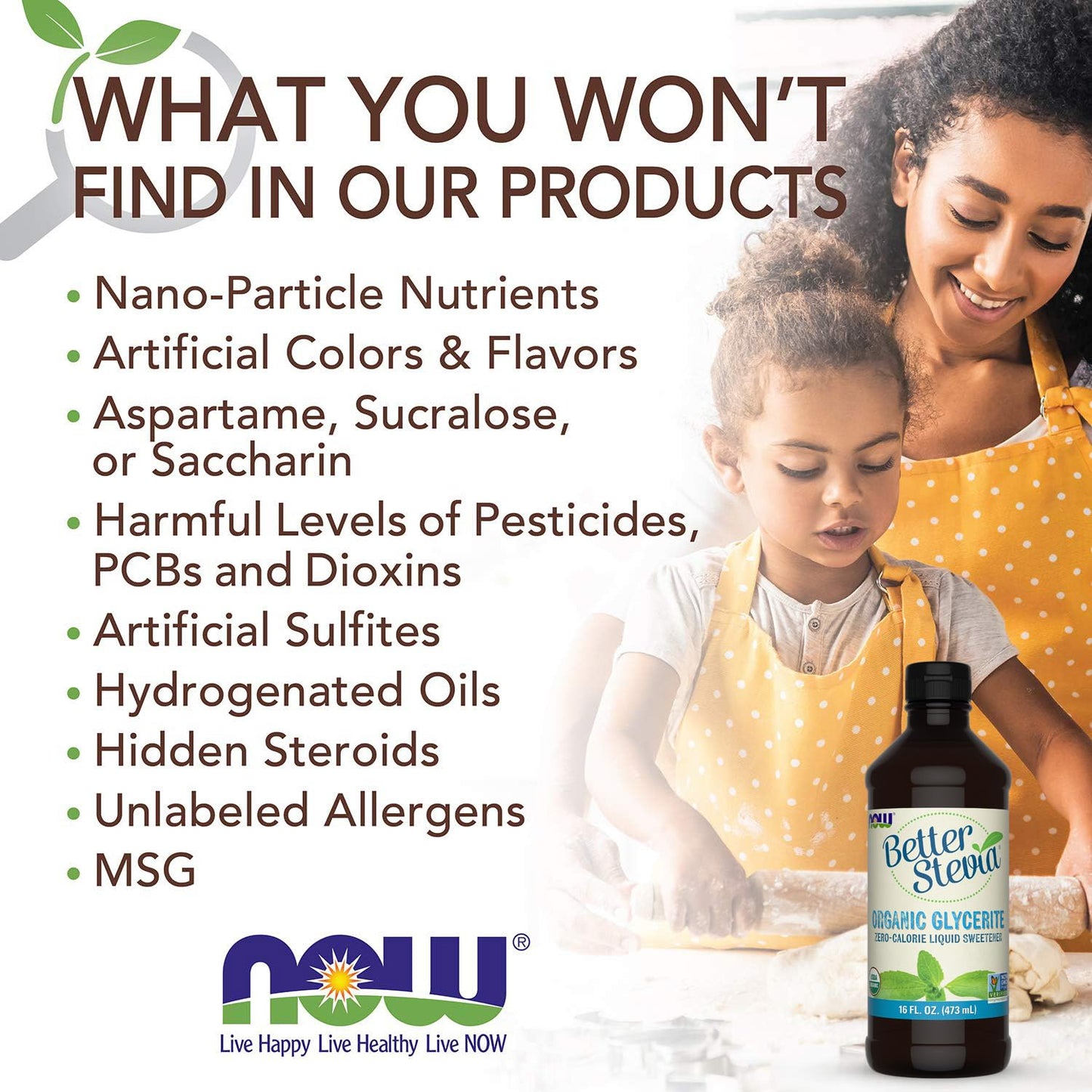 Now Betterstevia 16 Oz - Organic Stevia - Zero-Calorie Liquid Sweetener - No   - Keto Friendly, No Erythritol