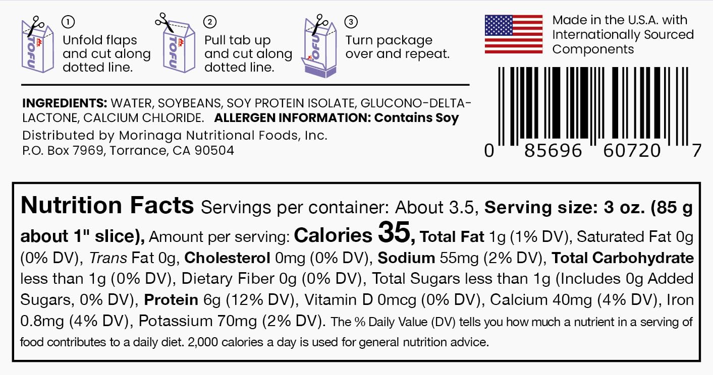 Mori-Nu Silken Tofu Lite Firm | Velvety Smooth And Creamy | Low Fat, Gluten-Free, Dairy-Free, Vegan, Made With Non-Gmo Soybeans,