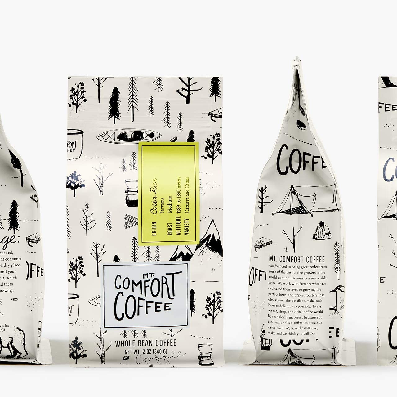 Mt. Comfort Coffee Costa Rica Medium Roast, 12 Oz Bag - Sourced From Local, Costa Rican Coffee Farms - Roasted Whole Beans