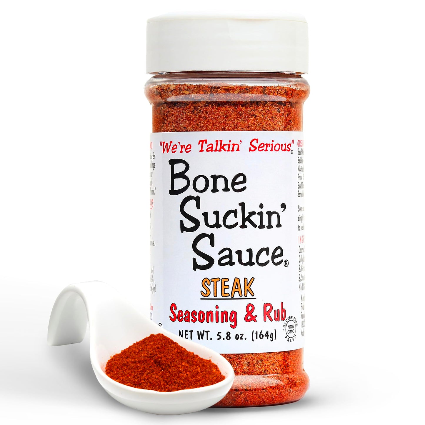 Bone Suckin Steak Seasoning & Rub, Gluten-Free, Non-GMO, 5.8 Oz
