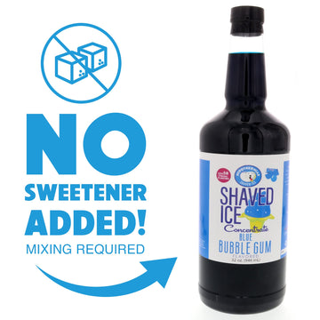 Hypothermias Shaved Ice Syrup Concentrate - Blue Bubble Gum - 32 Fl Oz - Makes 8 Gallons