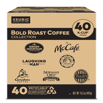 Keurig Bold Roast Coffee Collection Single-Serve K-Cup Pods Variety Pack, 40 Count