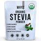 WHYZ Organic Stevia Powder, Zero Calorie Sweetener, Non-GMO, Keto Friendly, 8 oz