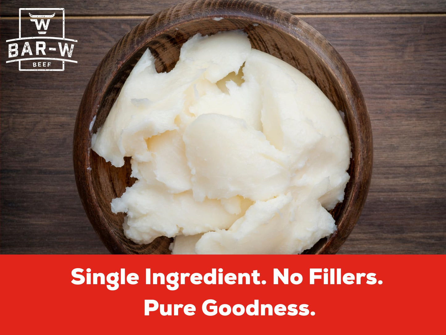 Bar-W Beef | 100% Beef Tallow | 115 oz | Cooking  Roasting  Baking and Frying | enhanced Tallow from USA Farm Raised Cattle | Pure Tallow with High Smoke Point | Gallon Size Pail
