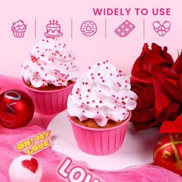Pink Nonpareils Sprinkles, Red Pink And White Sprinkles Bulk For Cake Decorating Cupcake Baking Dessert Cookies Valentine'S Deco