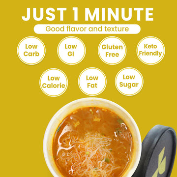 Hethstia Konjac Noodles Kimchi Soup, Low Carb, Gluten-Free, 5.72 oz (Pack of 6)