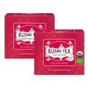 Kusmi Tea - Pack of 2 Boxes of Tea Bags - Four Red Fruits - Organic Black Tea - Flavored with Strawberries, Raspberries, Redcurr