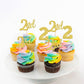 24 Pcs 2Nd Birthday Cupcake Toppers Glitter Second Birthday Two Cupcake Picks Number 2 Cake Toppers For Baby Shower Kids 2Nd Bir