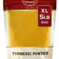 Spicy World Turmeric Powder 5 Pound Bulk Bag - Indian Turmeric Root Ground (Haldi) - Minimum Curcumin 2.5%