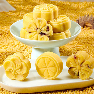 GCYYSIQS Green Bean Pastry, Soft Chinese Cake, 7oz/200g, Breakfast Dim Sum Treat