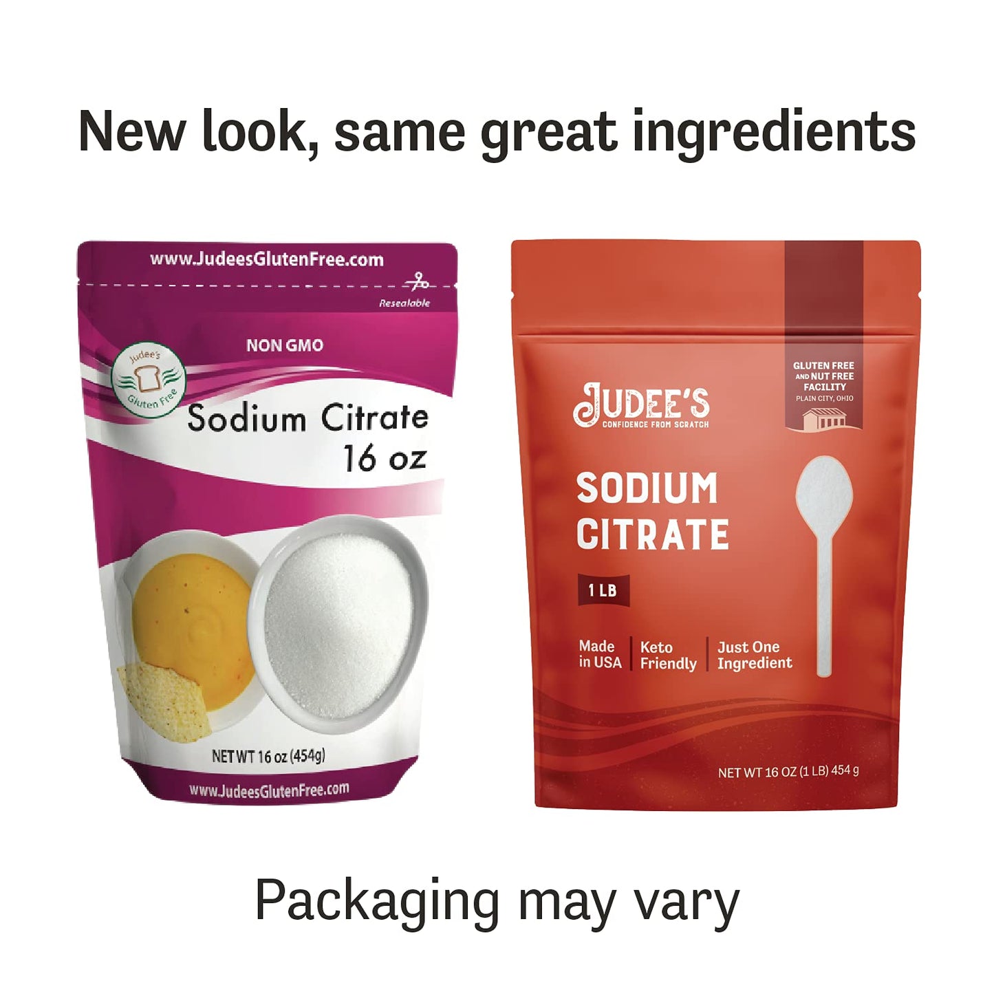 Judees Sodium Citrate - 1Lb (16Oz) Resealable Pouch | 100% Non-Gmo, Keto-Friendly, Gluten-Free & Nut-Free | Food Grade | Great F
