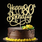 Gold Glitter Happy 80Th Birthday Cake Topper,Cheers To 80 Years,Happy 80Th Birthday Cake Topper,80Th Anniversary Cake Topper, Me