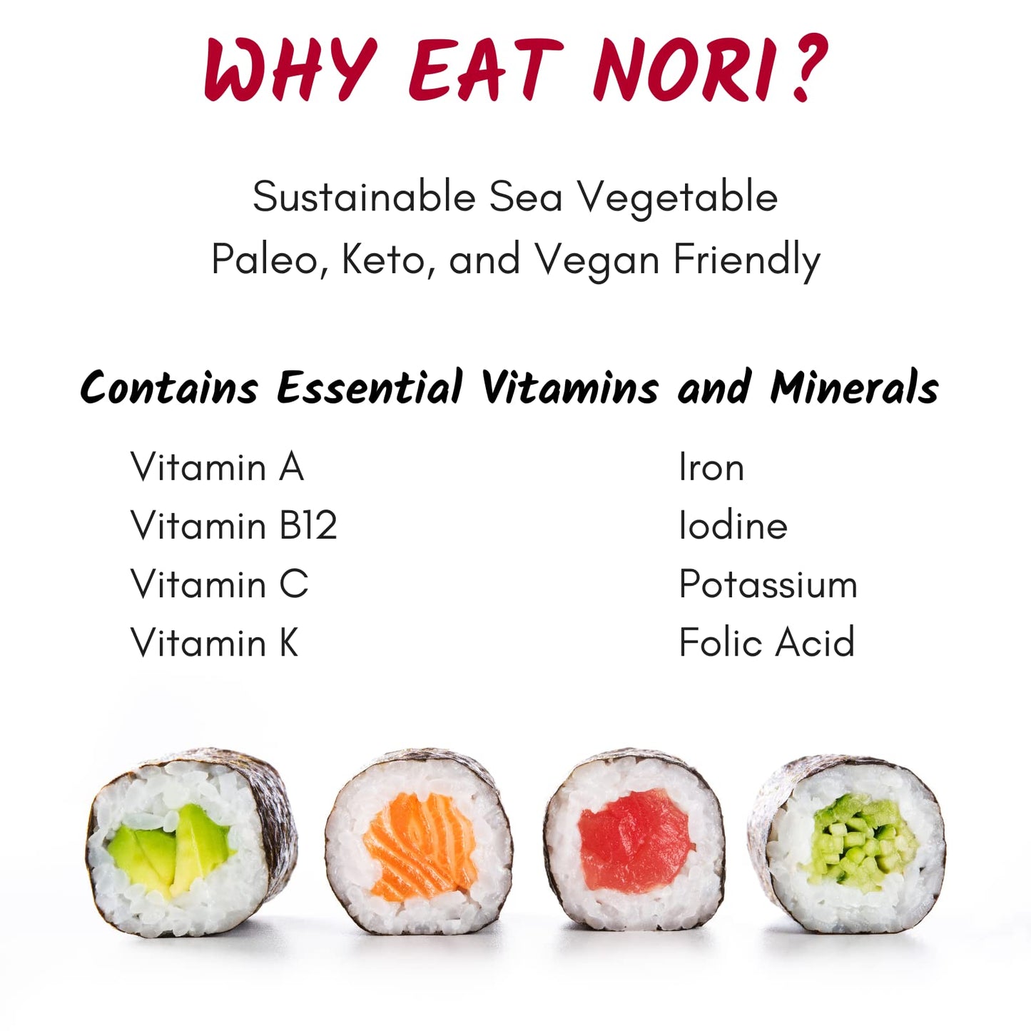 Emerald Cove Organic Nori Sheets For Sushi, Onigiri, Wraps, Non-Gmo, Roasted Nori, Resealable Package, Product Of Korea, 50 Shee