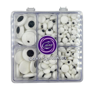 Sentovac Candy Eyes For Decorating | Edible Candy Eyeballs Sprinkles For Halloween | Cake And Cupcake Topper Decorations | 1 Box 2.82Oz Big Small Mini (1.8Cm 1Cm 7Mm) Edible Eyes