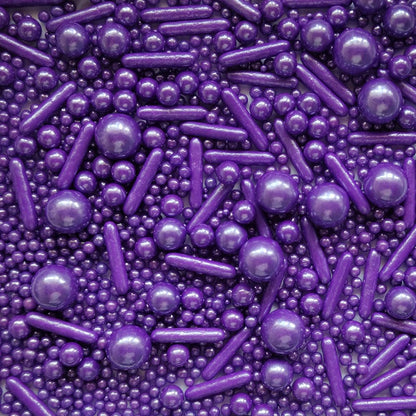 Edible Purple Pearl Sugar Sprinkles Candy Mix Size Baking Edible Cake Decorations Cupcake Toppers Cookie Decorating Wedding Part