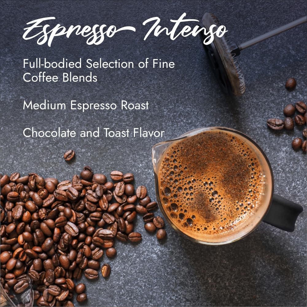 Caffe Borbone, Whole Bean Coffee Blend, Espresso Intenso, Medium Roast, Roasted And Freshly Packaged In Italy, 2.2 Pound Bag (Pa