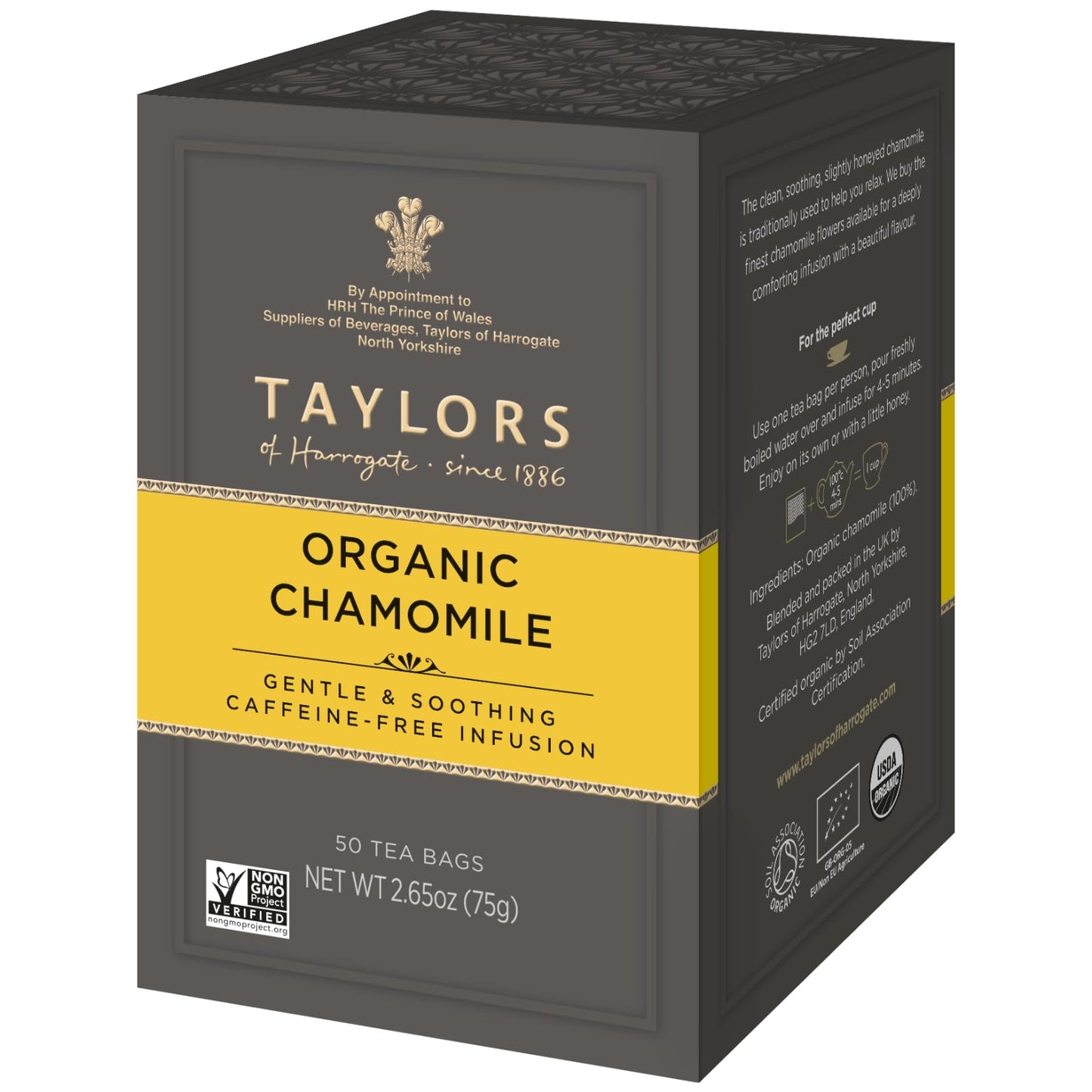 Taylors Of Harrogate Organic Chamomile Herbal Tea, 50 Teabags