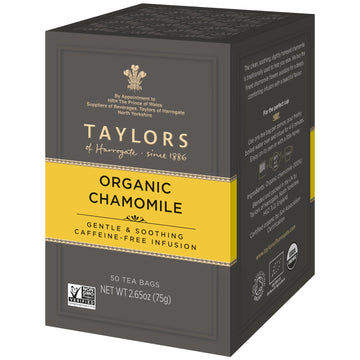 Taylors Of Harrogate Organic Chamomile Herbal Tea, 50 Teabags