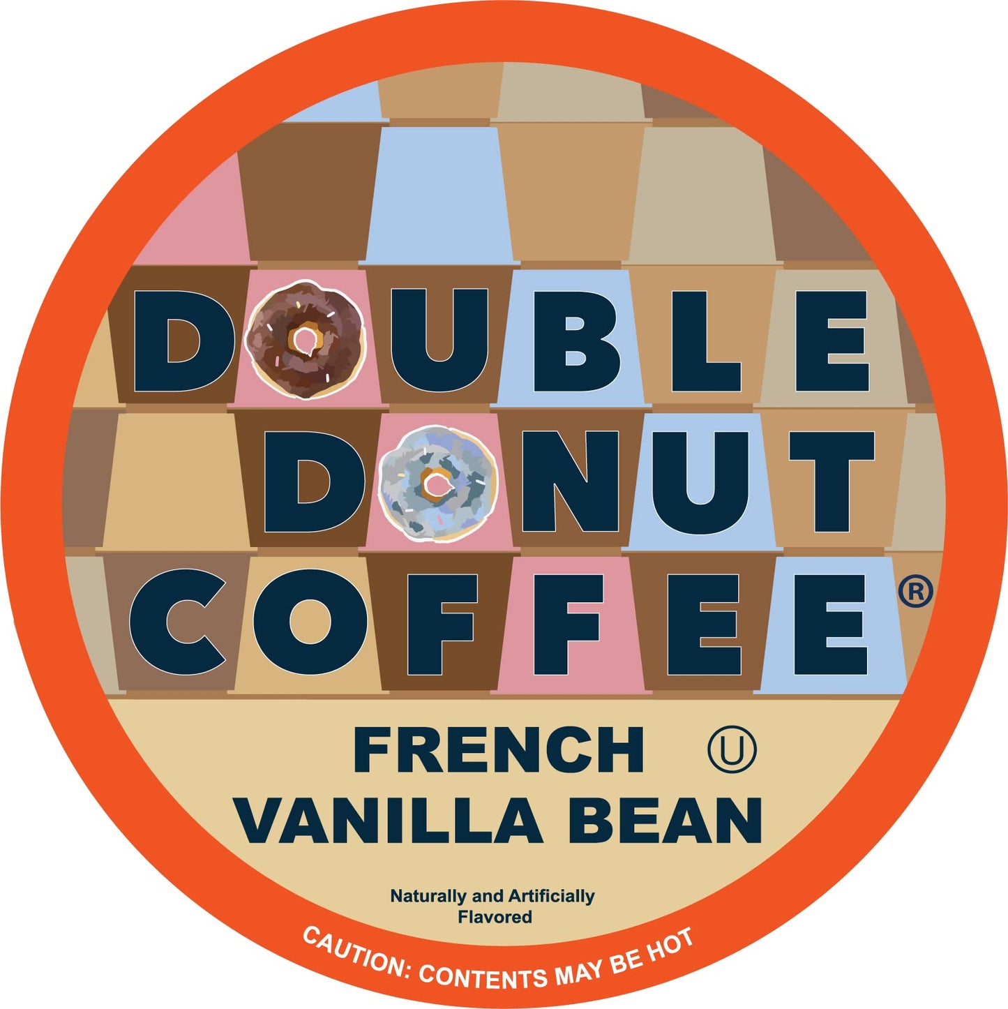 Double Donut Coffee Coffee Pods, Vanilla Bean, Medium Roast, 96 Count Value Pack for Keurig K Cups