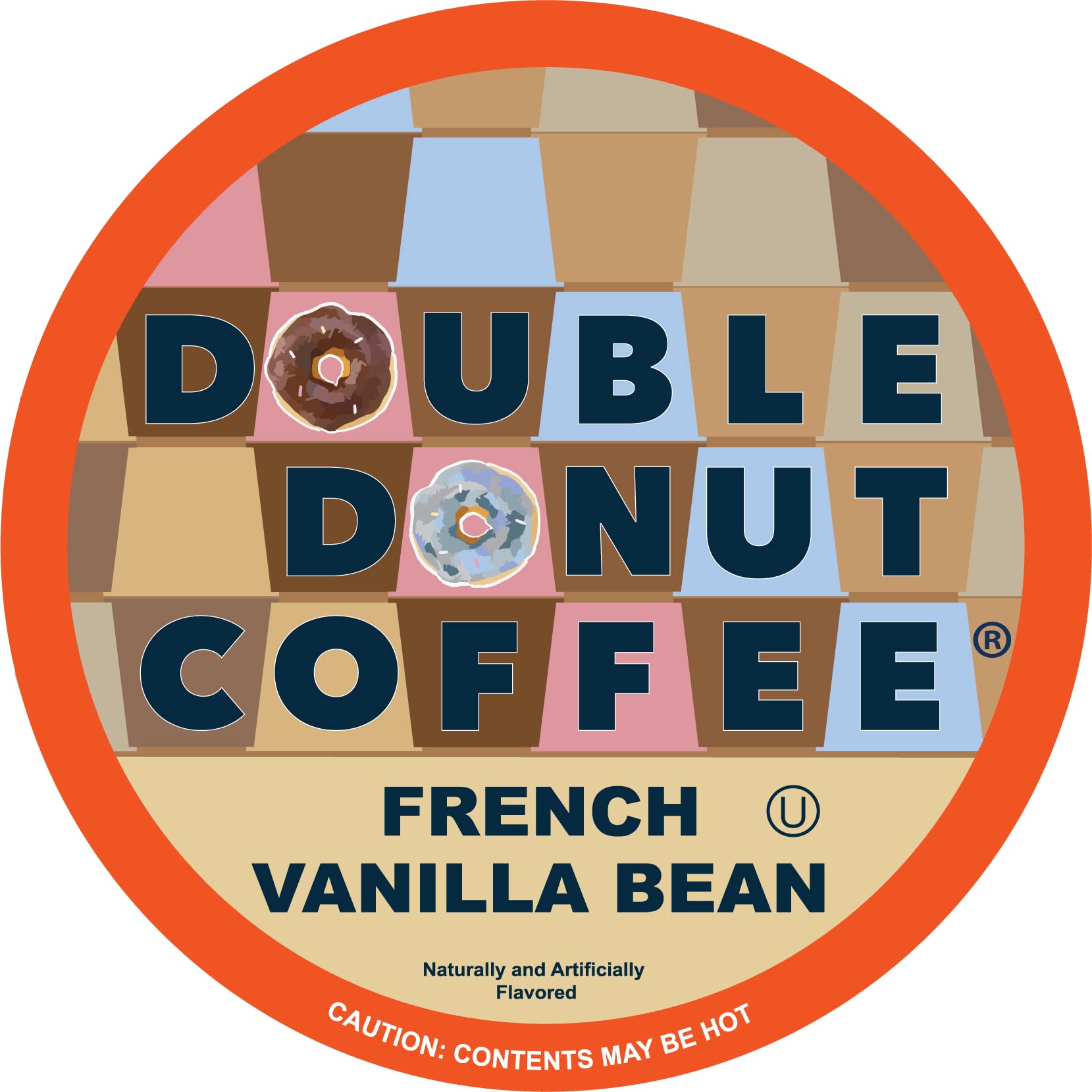 Double Donut Coffee Coffee Pods, Vanilla Bean, Medium Roast, 96 Count Value Pack for Keurig K Cups