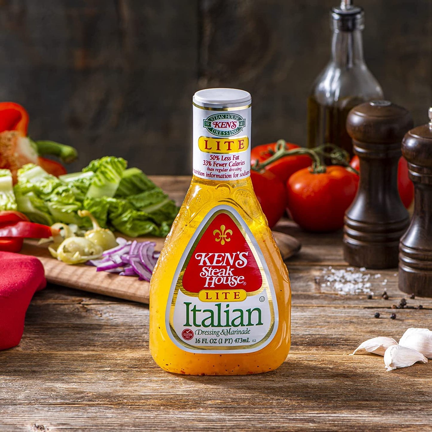 Ken'S Steak House Lite Italian Dressing & Marinade, 16 Fl Oz (Pack Of 2)