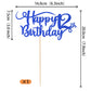 Rssta i Happy 12th Birthday Cake Topper Glitter Number 12, Deep Blue, Paper, Model XM223