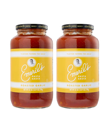 Emeril Lagasse Pasta Sauce 2-Pack - Roasted Garlic - 25 Oz Jar - Gourmet for Pasta, Spaghetti, Pizza & More
