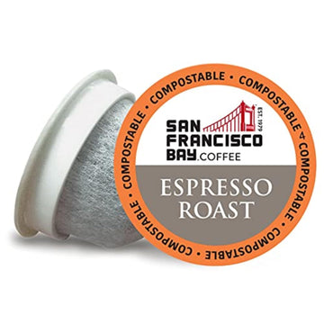San Francisco Bay Compostable Coffee Pods - Espresso Roast (36 Ct) K Cup Compatible Including Keurig 2.0, Dark Roast