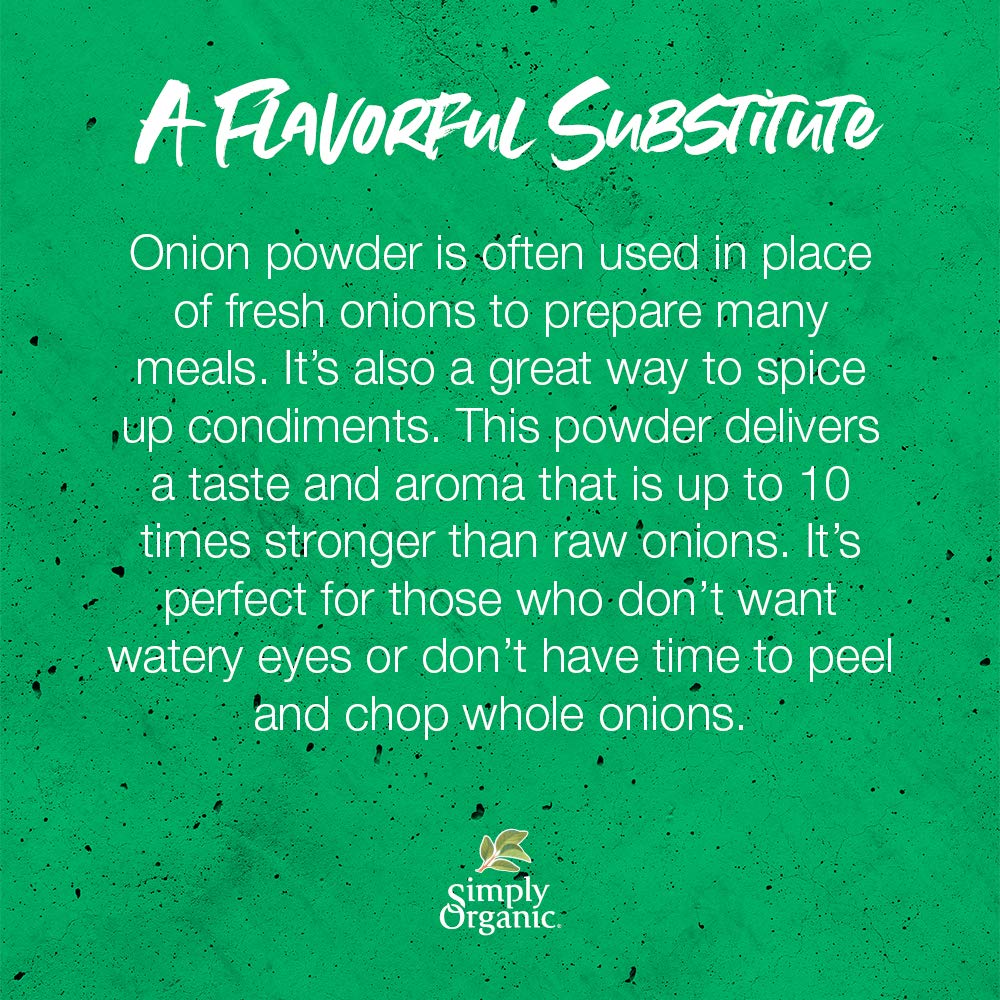 Simply Organic White Onion Powder, Certified Organic | 3 Oz | Pack Of 2 | Allium Cepa