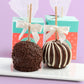 A Gift Inside Milk and Dark Chocolate Covered Caramel Apples Pair