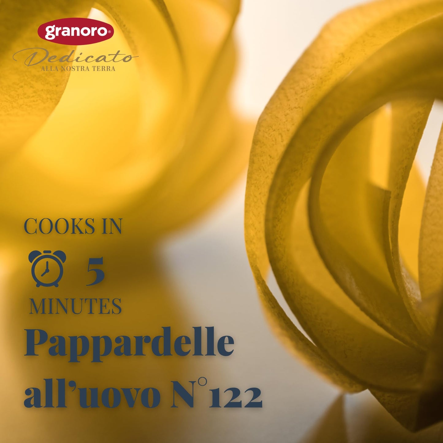 Granoro Pappardelle Egg Nests - Wide Ribbon Pasta, Non-GMO, 17.6oz (Pack of 2)