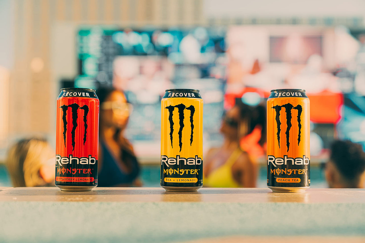 Monster Rehab Peach Tea + Energy, Energy Iced Tea, 15.5 Ounce (Pack of 24)