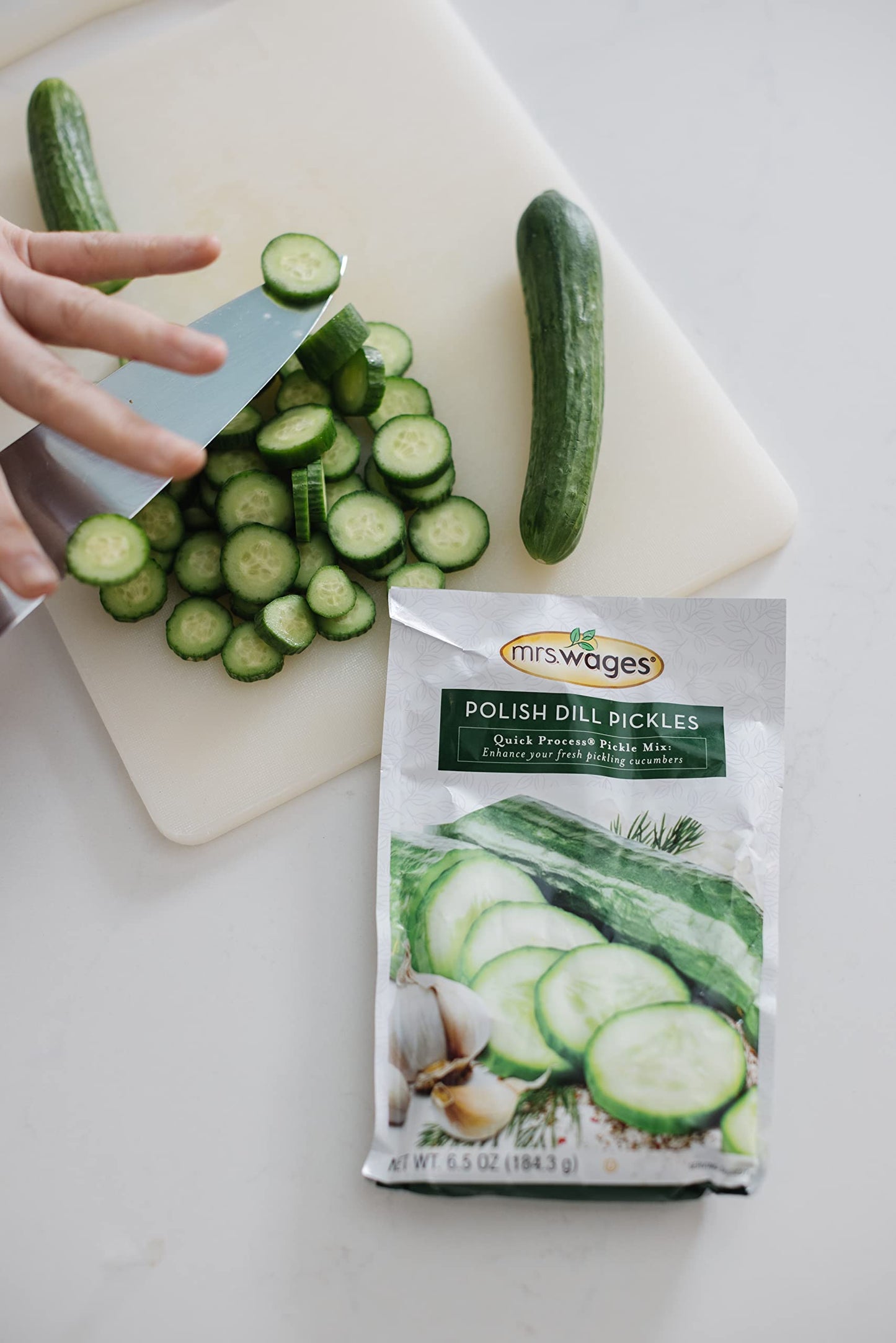 Mrs. Wages Polish Dill Pickles Quick Process Mix, Quick and Easy, Simple-To-Use, Simple Homemade Pickles, Traditional Pickle Fla
