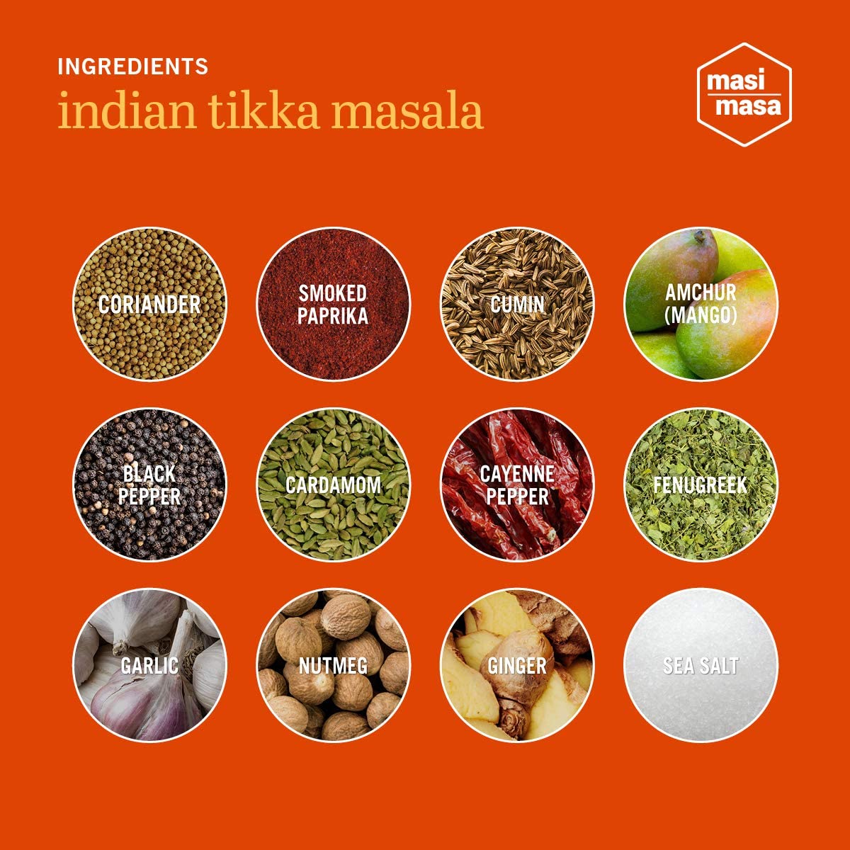 Masi Masa Mixed 4-Pack: Indian Tikka Masala, Thai Green Curry, Japanese Gold Curry & Moroccan Ras El Hanout Spice Blend (4 Pack)