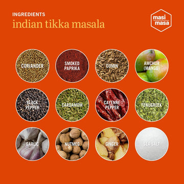 Masi Masa Mixed 4-Pack: Indian Tikka Masala, Thai Green Curry, Japanese Gold Curry & Moroccan Ras El Hanout Spice Blend (4 Pack)