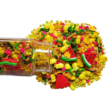 Homankit Edible Summer Sprinkles Watermelon Pineapple Fruits Sprinkle Candy Baking Cake Cupcake Toppers Cookie Dessert Decorations Birthday Party Supplies With 6 Pieces Watermelons